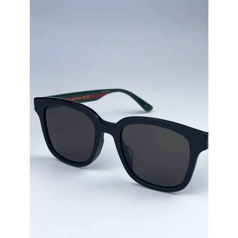 NEW Gucci GG0847SK 001 Black Green Grey Square Unisex Sunglasses
